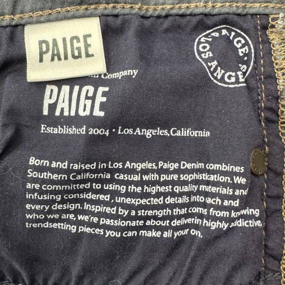 Paige Manhattan Bootcut Jeans Dark Wash Stretch Mid Rise Denim Women's Size 34 - Picture 8 of 11